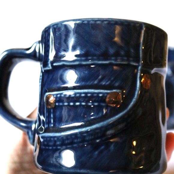 Set of 2 Levi Strauss Blue Jean Coffee Tea Mugs Collectible Denim Cozy - Picture 3 of 7